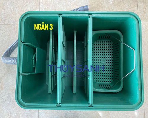 Ngăn thứ 3 của bể tách mỡ 3 ngăn nhựa