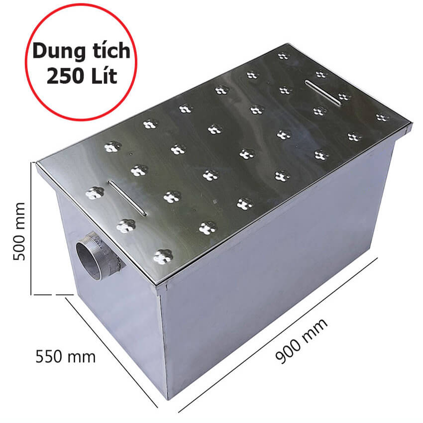 bể tách mỡ công nghiệp 250 lít