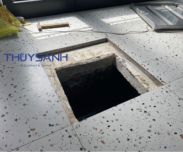 Nắp bể khi chưa có nắp bể ngầm inox Thủy Sanh
