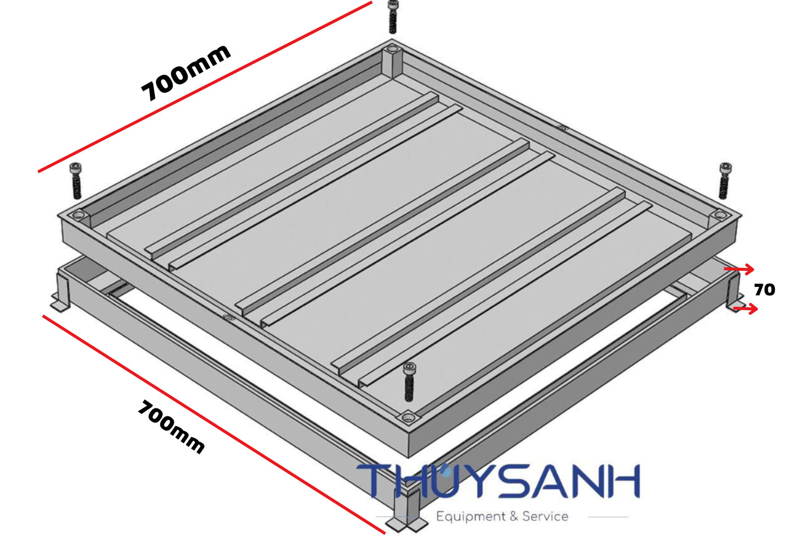 Kích thước nắp bề ngầm Thủy Sanh
