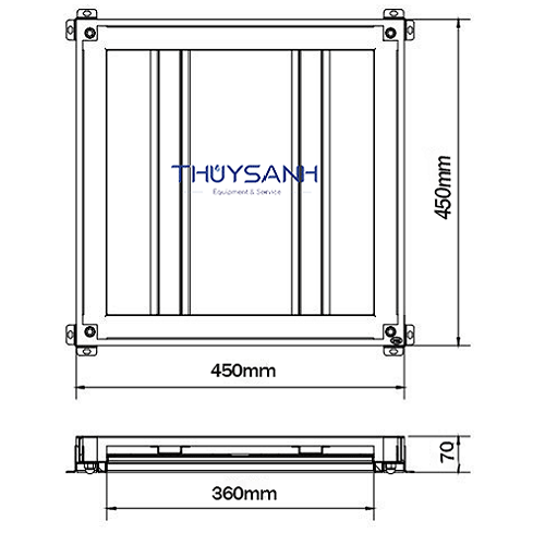 Kích thước nắp bể  âm sàn inox