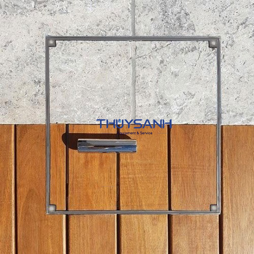 Nắp bể âm sàn inox lắp trong nhà