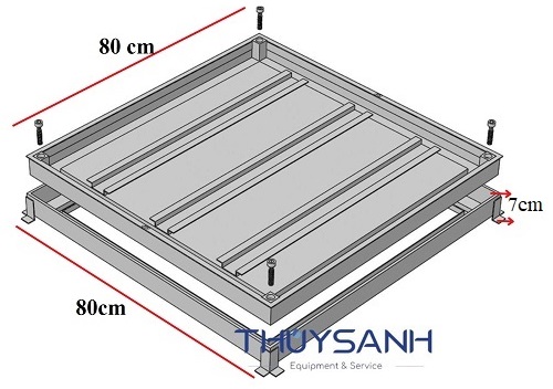 Kích thước của nắp thăm bể nước ngầm Thủy Sanh