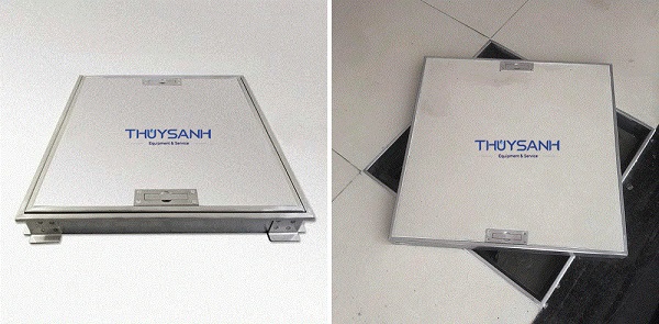 Nắp bể âm sàn inox làm điểm nhấn cho không gian nền sàn