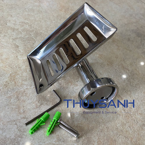 Kệ đựng xà phòng inox có bộ vít vặn đi kèm