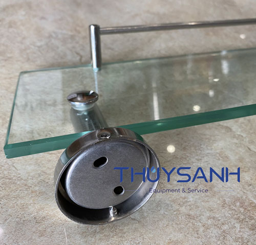 Mặt chân bám tường của kệ kính inox