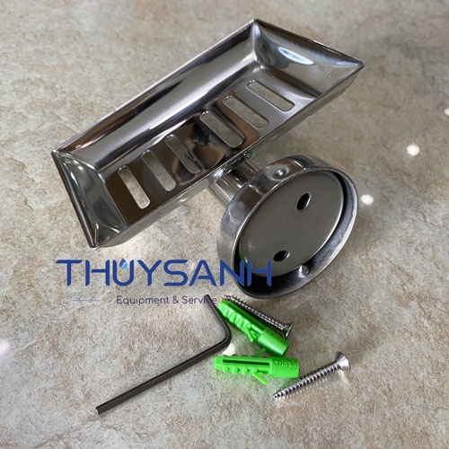 Kệ xà phòng inox có bộ vít vặn đi kèm