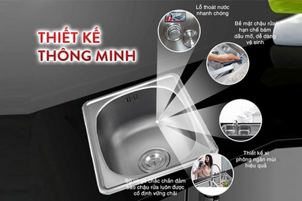 chậu rửa bát 1 hố