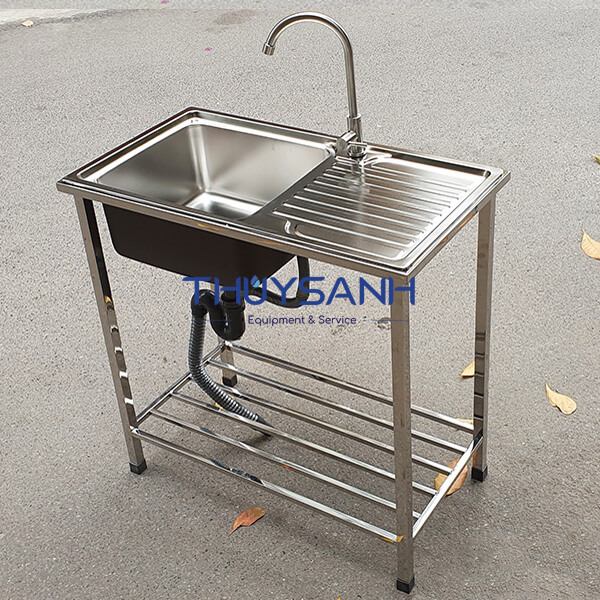 chậu rửa bát 1 hố có chân