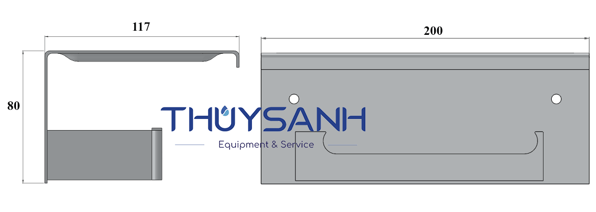 Kích thước của lô giấy vệ sinh vuông TB0514