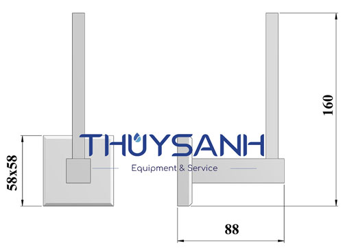 Kích thước của lô giấy vệ sinh đế vuông