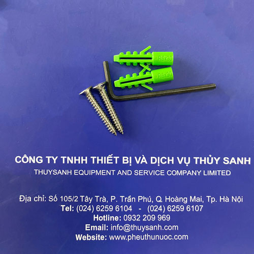 Bộ vít vặn đi kèm được làm từ inox 304