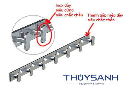  Các móc treo đồ có độ dày 6mm, siêu chắc
