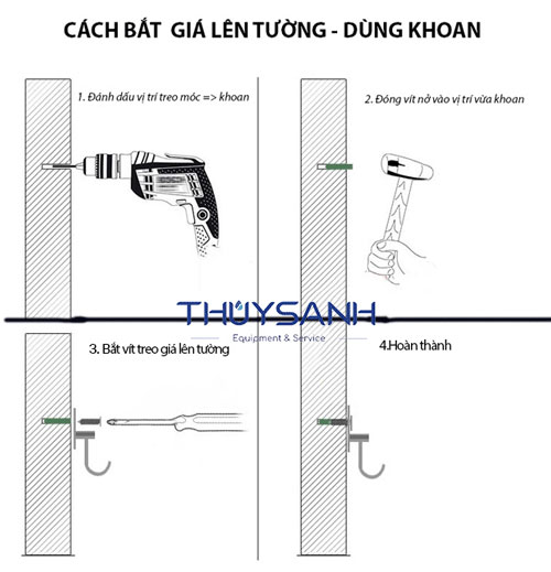 Hướng dẫn lắp đặt móc treo quần áo SSH0710