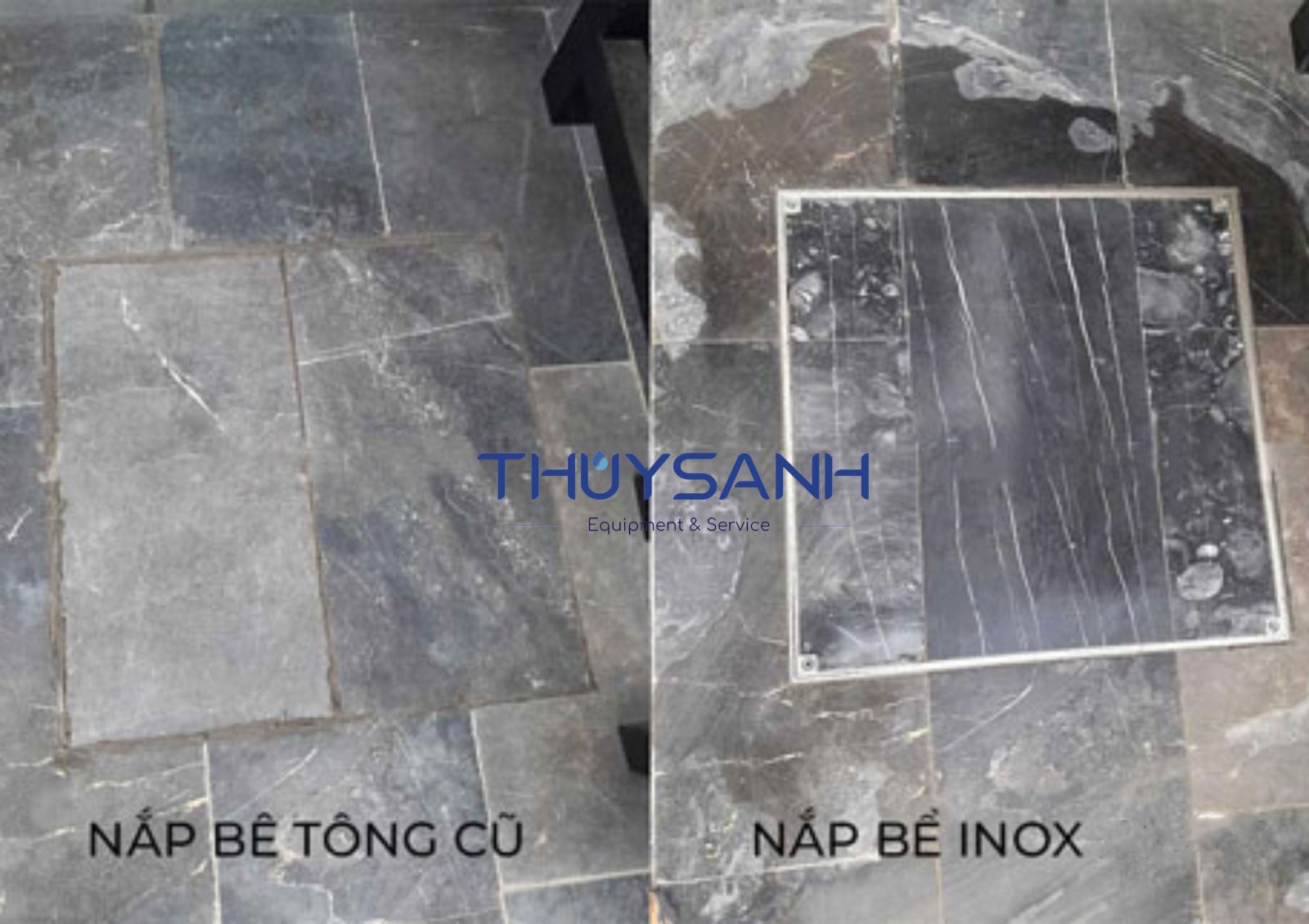 Nắp đậy bể nước ngầm inox 304 hiện đại, thẩm mĩ