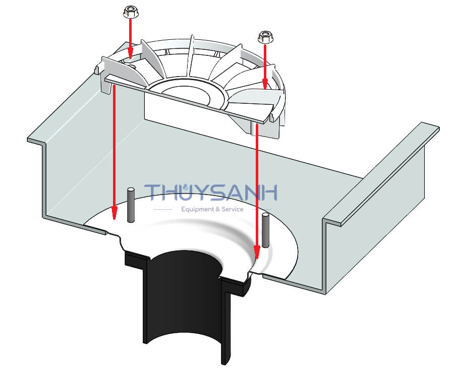 lắp đặt phễu siphonic với máng inox - 7
