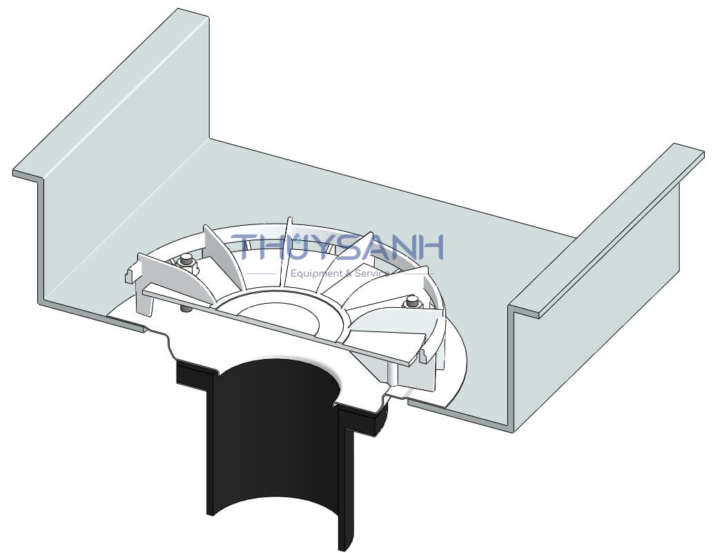 lắp đặt phễu siphonic với máng inox - 9