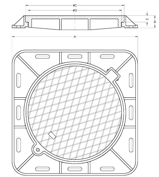 nắp hố ga có bản lề TS-NG