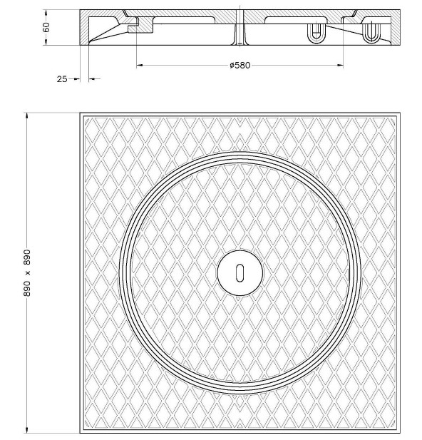 nắp hố ga thân vuông ts-gs