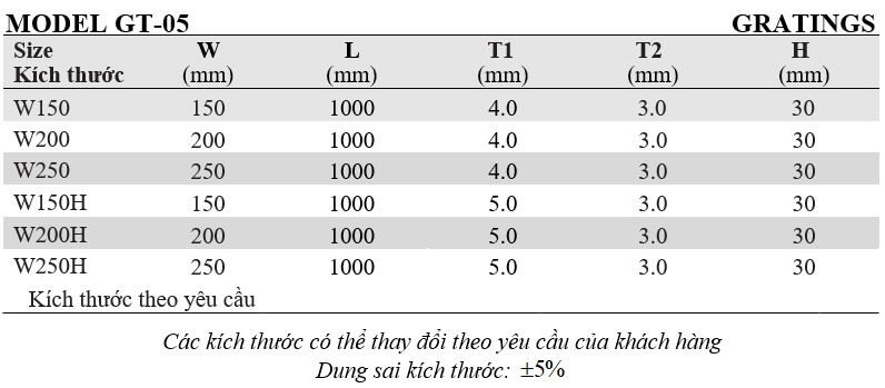 Nắp rãnh thoát nước GT-05 -2