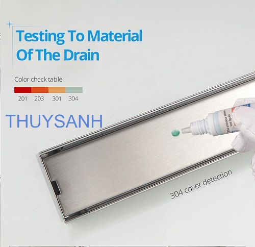ga thoát sàn loại dài làm từ inox 304