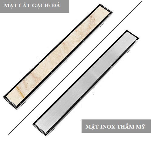 Ga thoát sàn dài lát gạch