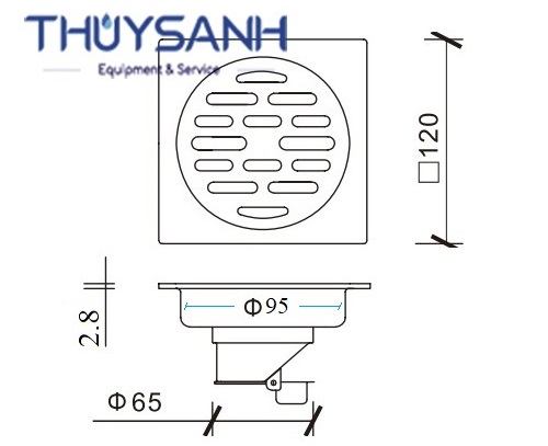 Kích thước phễu thoát sàn phi 90