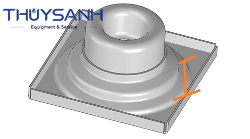 Thoát sàn D42 có cao độ thấp, rất dễ lắp đặt