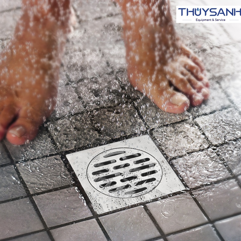 Ga thoát sàn D76 thường lắp ở nhà vệ sinh