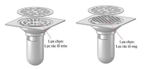 Thoát sàn có lọc rác tổ ong