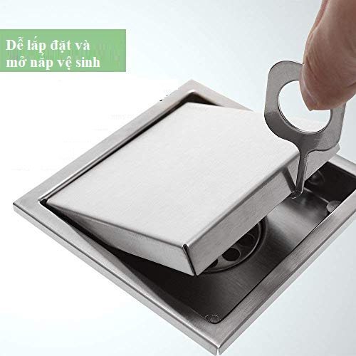 Phễu thoát sàn lát gạch kèm tay mở