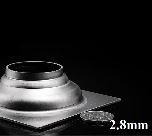 Thoát sàn phi 75 làm bằng inox 304 dày 2.8mm