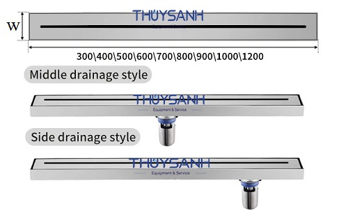 Kích thước thoát sàn dài