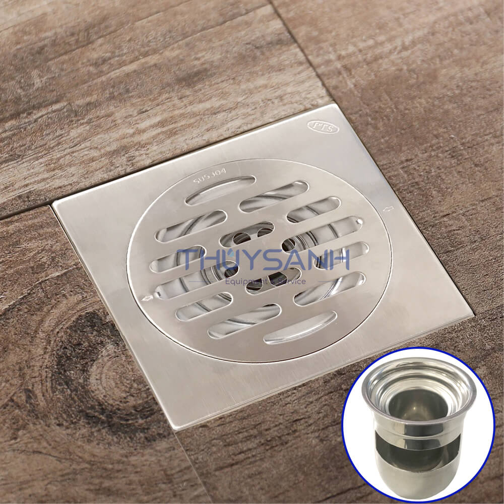 Phễu thoát sàn inox cao cấp FD02ST-DN50/65L -1