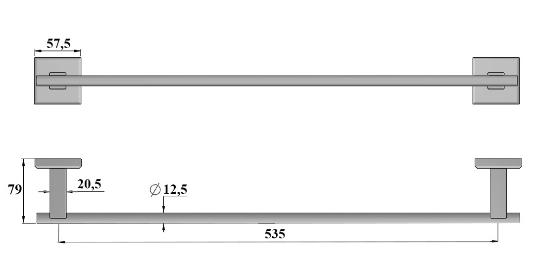 Giá treo khăn mặt nhà tắm ST04