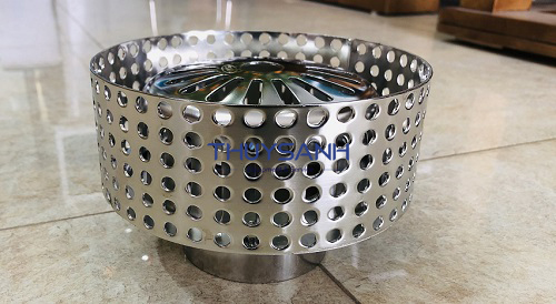 Phễu thu nước bồn cây với lưới lọc rác 2 lớp