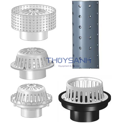 Phễu thu nước bồn cây lắp vào ống PVC, inox đục lỗ chống úng nước