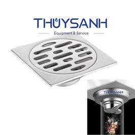 Ga thoát sàn D90. Inox 304. Mặt 100x100. Ngăn mùi. F02SA-DN65/80