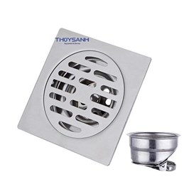 Phễu thu nước ban công mặt 120x120.Inox 304.Lắp ống D76, D90. F02SA-DN65/80L