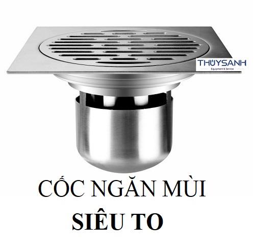 Phễu thu nước ngăn mùi. Mặt 150x150.Cốc ngăn mùi siêu to. F02ST-DN100/125