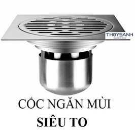 Phễu thu nước ngăn mùi. Mặt 150x150.Cốc ngăn mùi siêu to. F02ST-DN100/125