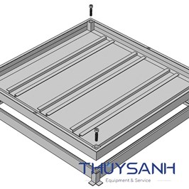 Nắp bể nước ngầm ngăn nước, ngăn mùi, Chịu lực. KT 80x80. MC02-80. Inox 304