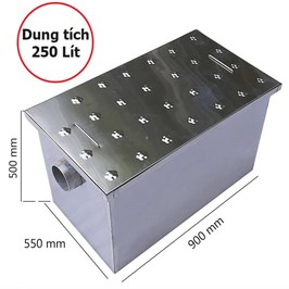 Bể tách mỡ công nghiệp Inox 304 dung tích 250 lít