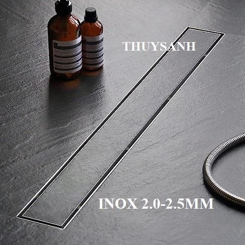 Ga thoát sàn dài lát gạch. Inox 304 dầy 2.5 mm. Rộng 100mm, Model SG11T-100