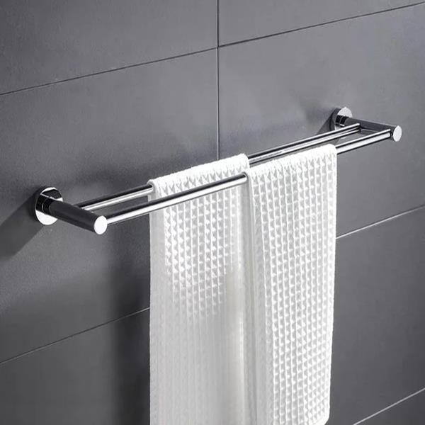 Giá treo khăn nhà tắm đôi inox 304, mã DT01V