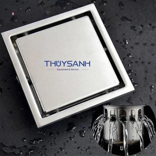 Phễu thoát sàn lát gạch . Mặt 150x150. Inox304. Ngăn mùi. FT56ST-DN65/80L