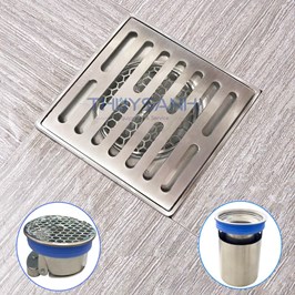 Phễu thu nước sàn chống hôi F08ST-DN65/80, mặt 100x100